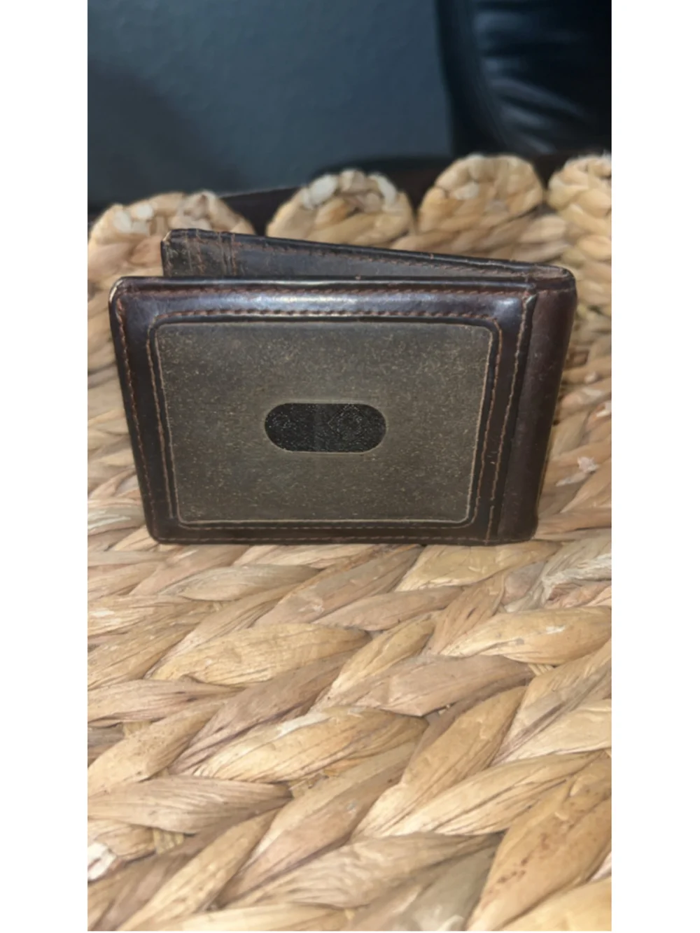 Men's Unbranded Brown Leather Money Clip Wallet One Size